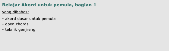 Belajar Akord untuk pemula, bagian 1
yang dibahas: